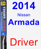 Driver Wiper Blade for 2014 Nissan Armada - Vision Saver