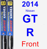 Front Wiper Blade Pack for 2014 Nissan GT-R - Vision Saver