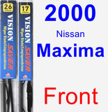 Front Wiper Blade Pack for 2000 Nissan Maxima - Vision Saver