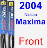 Front Wiper Blade Pack for 2004 Nissan Maxima - Vision Saver