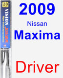 Driver Wiper Blade for 2009 Nissan Maxima - Vision Saver