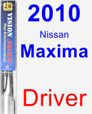 Driver Wiper Blade for 2010 Nissan Maxima - Vision Saver