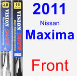 Front Wiper Blade Pack for 2011 Nissan Maxima - Vision Saver