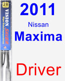 Driver Wiper Blade for 2011 Nissan Maxima - Vision Saver