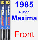 Front Wiper Blade Pack for 1985 Nissan Maxima - Vision Saver