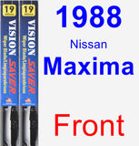 Front Wiper Blade Pack for 1988 Nissan Maxima - Vision Saver