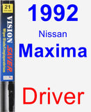 Driver Wiper Blade for 1992 Nissan Maxima - Vision Saver