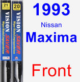 Front Wiper Blade Pack for 1993 Nissan Maxima - Vision Saver