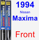 Front Wiper Blade Pack for 1994 Nissan Maxima - Vision Saver