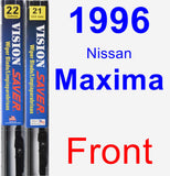 Front Wiper Blade Pack for 1996 Nissan Maxima - Vision Saver