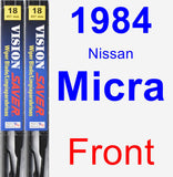 Front Wiper Blade Pack for 1984 Nissan Micra - Vision Saver