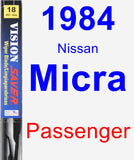 Passenger Wiper Blade for 1984 Nissan Micra - Vision Saver