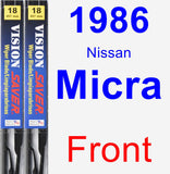 Front Wiper Blade Pack for 1986 Nissan Micra - Vision Saver