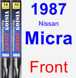 Front Wiper Blade Pack for 1987 Nissan Micra - Vision Saver