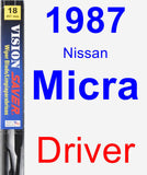 Driver Wiper Blade for 1987 Nissan Micra - Vision Saver