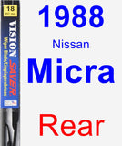 Rear Wiper Blade for 1988 Nissan Micra - Vision Saver