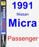 Passenger Wiper Blade for 1991 Nissan Micra - Vision Saver