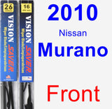 Front Wiper Blade Pack for 2010 Nissan Murano - Vision Saver