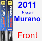 Front Wiper Blade Pack for 2011 Nissan Murano - Vision Saver