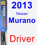 Driver Wiper Blade for 2013 Nissan Murano - Vision Saver