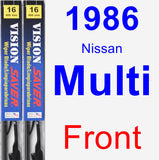 Front Wiper Blade Pack for 1986 Nissan Multi - Vision Saver