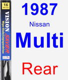 Rear Wiper Blade for 1987 Nissan Multi - Vision Saver