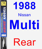 Rear Wiper Blade for 1988 Nissan Multi - Vision Saver