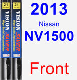 Front Wiper Blade Pack for 2013 Nissan NV1500 - Vision Saver