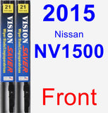 Front Wiper Blade Pack for 2015 Nissan NV1500 - Vision Saver