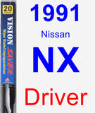 Driver Wiper Blade for 1991 Nissan NX - Vision Saver
