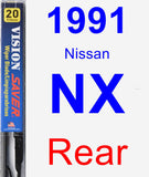 Rear Wiper Blade for 1991 Nissan NX - Vision Saver