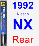 Rear Wiper Blade for 1992 Nissan NX - Vision Saver