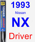 Driver Wiper Blade for 1993 Nissan NX - Vision Saver