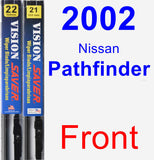 Front Wiper Blade Pack for 2002 Nissan Pathfinder - Vision Saver