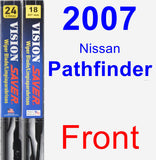 Front Wiper Blade Pack for 2007 Nissan Pathfinder - Vision Saver