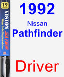 Driver Wiper Blade for 1992 Nissan Pathfinder - Vision Saver