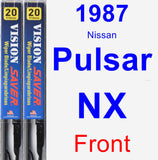 Front Wiper Blade Pack for 1987 Nissan Pulsar NX - Vision Saver