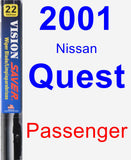 Passenger Wiper Blade for 2001 Nissan Quest - Vision Saver