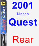 Rear Wiper Blade for 2001 Nissan Quest - Vision Saver