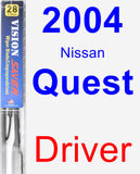Driver Wiper Blade for 2004 Nissan Quest - Vision Saver