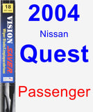 Passenger Wiper Blade for 2004 Nissan Quest - Vision Saver