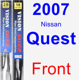 Front Wiper Blade Pack for 2007 Nissan Quest - Vision Saver