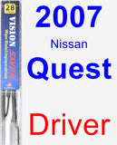 Driver Wiper Blade for 2007 Nissan Quest - Vision Saver