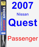 Passenger Wiper Blade for 2007 Nissan Quest - Vision Saver