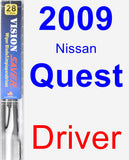 Driver Wiper Blade for 2009 Nissan Quest - Vision Saver