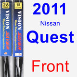 Front Wiper Blade Pack for 2011 Nissan Quest - Vision Saver