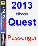 Passenger Wiper Blade for 2013 Nissan Quest - Vision Saver