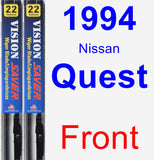 Front Wiper Blade Pack for 1994 Nissan Quest - Vision Saver