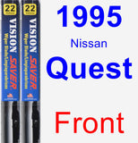 Front Wiper Blade Pack for 1995 Nissan Quest - Vision Saver