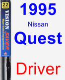 Driver Wiper Blade for 1995 Nissan Quest - Vision Saver